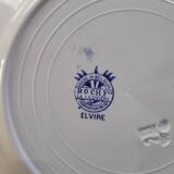 4 assiettes Boch Frères La Louvière – modèle Elvire – décor floral ble