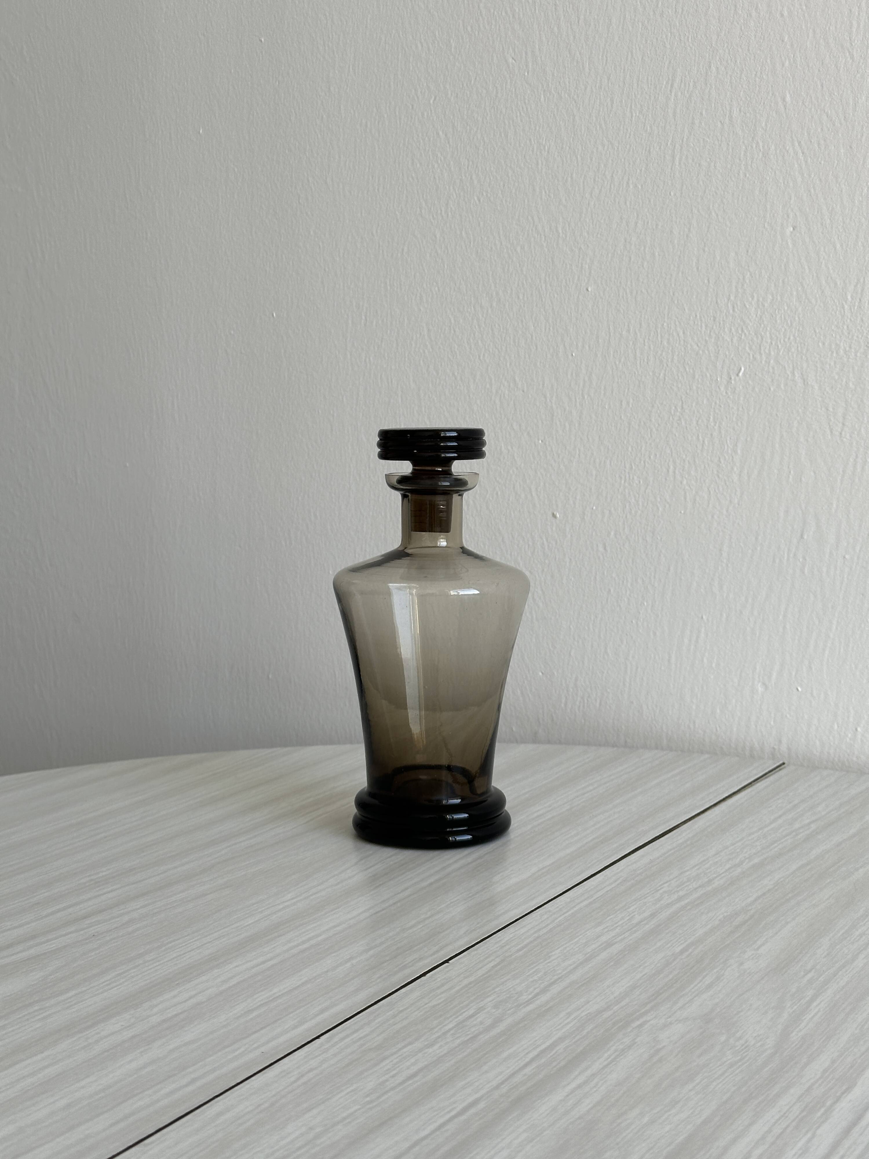 Smoked glass bottle