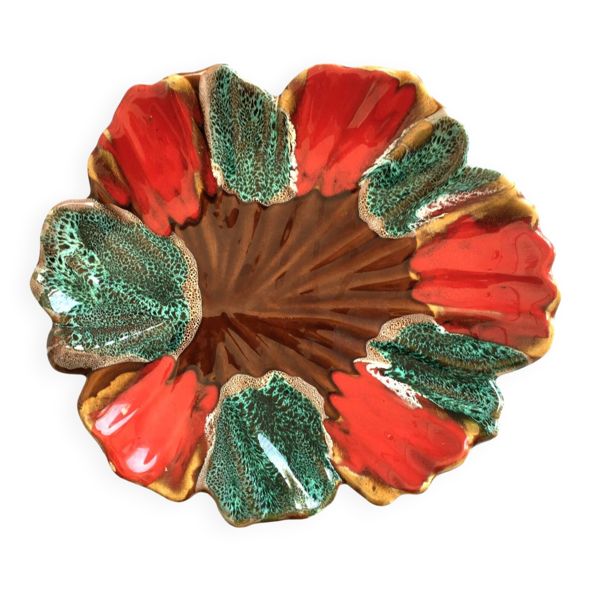 Colorful Vallauris ceramic dish