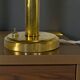 Pair of Art Deco mushroom table lamps, pink Clichy glass