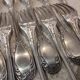 12 silver-plated dessert forks, Louis XVI style, silversmith OD