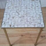 Golden vintage ceramic side table