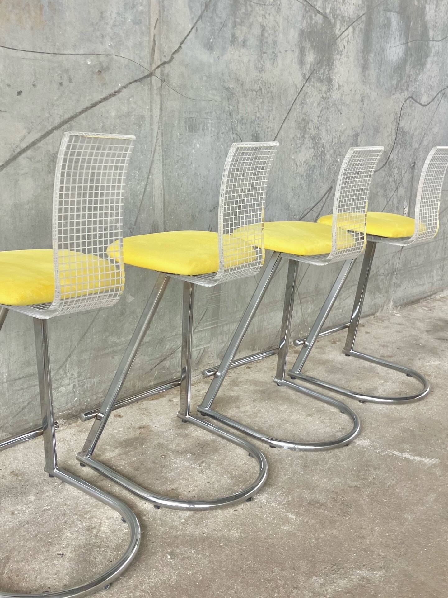 High chairs with plexiglass backrest Mirima, France