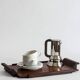 Plateau de service en bois massif de style Art Déco – Années 40-60