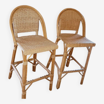 Vintage rattan bar stools