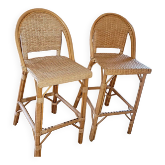 Vintage rattan bar stools