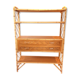 Vintage rattan shelf