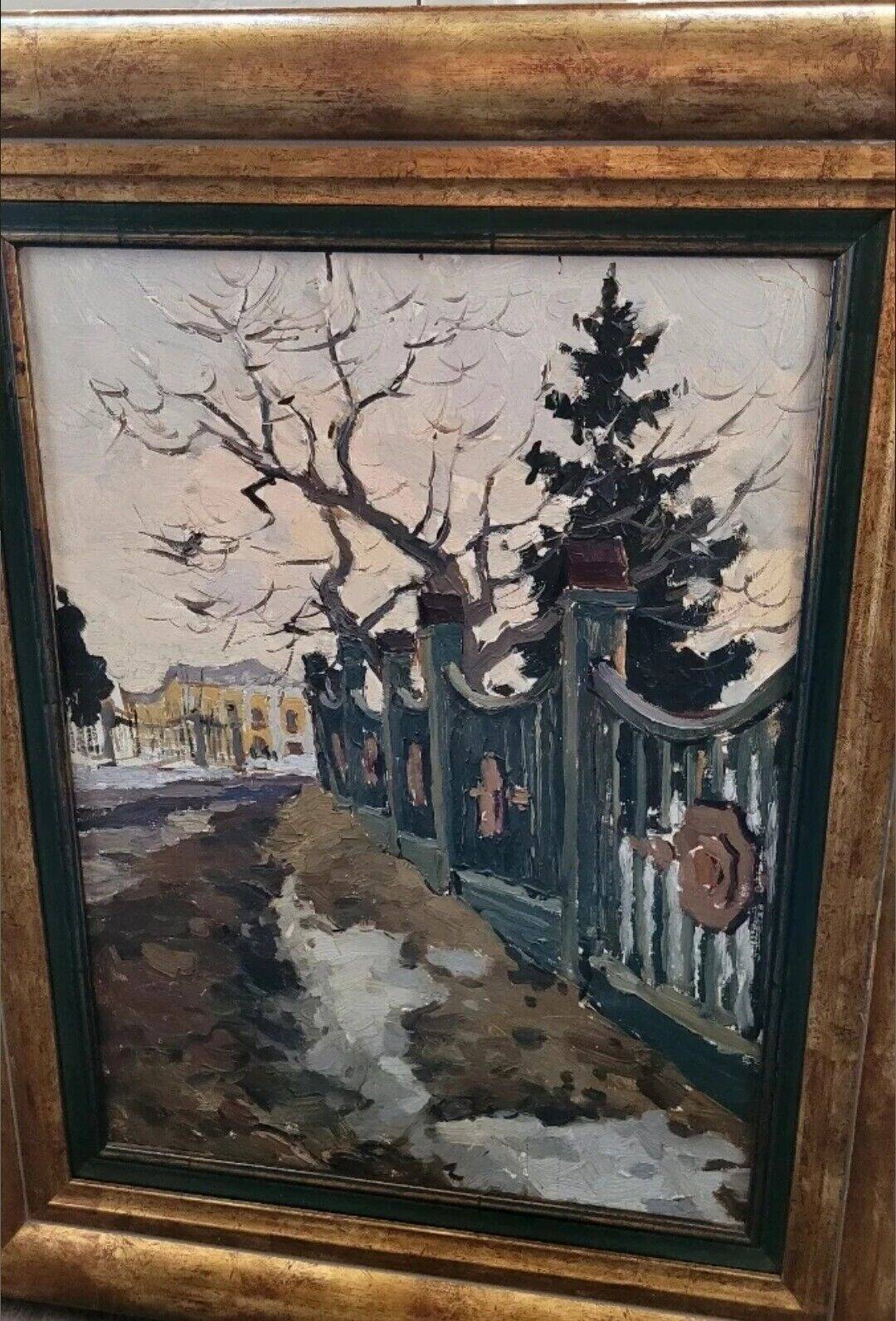 Mid 20th Century Impressionist Style Landscape Oil Painting