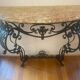 Console en fer forgé de style Louis XV, avec son marbre