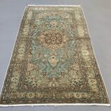 Vintage turkish rug 205x120 cm shabby carpet central anatolian medium