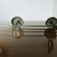 Chrome metal wall coat rack with 4 hooks, 57cm, 1970, vintage