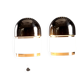 Pair of vintage Reggiani "Salt and Pepper" metal table lamps, 1960s design.