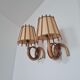 Pair of rattan wall lamps 1960