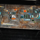 Coffee table in enamelled lava 1960