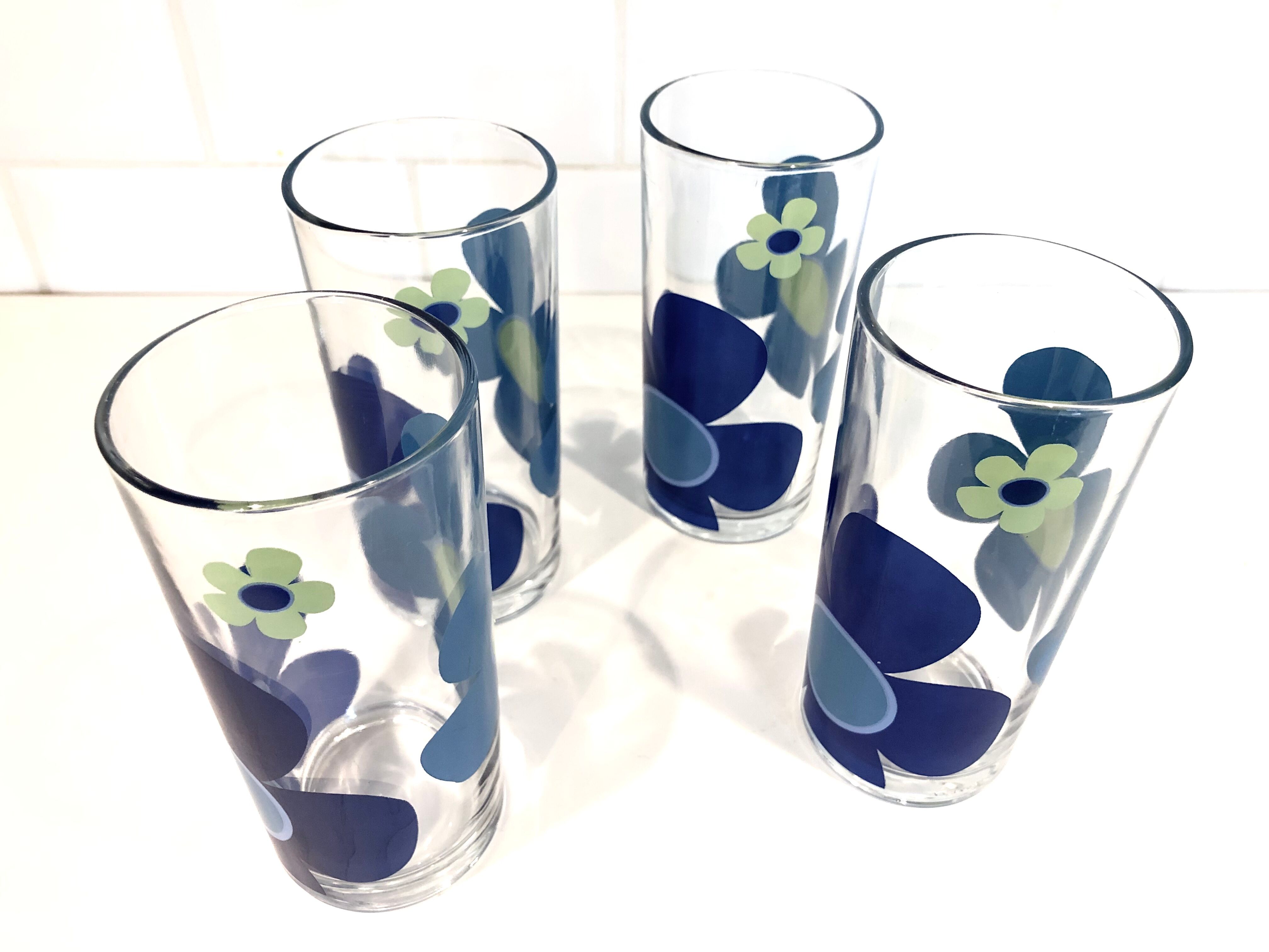 Orangeade glasses 70 ́s - Italian production