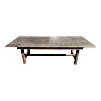 Table de guinguette pliante en bois lamellé vers 1900-1930