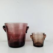XL champagne bucket, bubble glass from Biot, purple