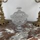 Moulded and cut crystal drageoir from Creusot Baccarat early 19th century