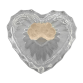 Bonbonnière en cristal en forme de cœur