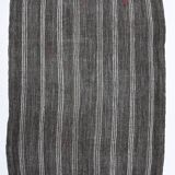 Contemporary Black & Gray Vintage Kilim Rug, 202x244Cm