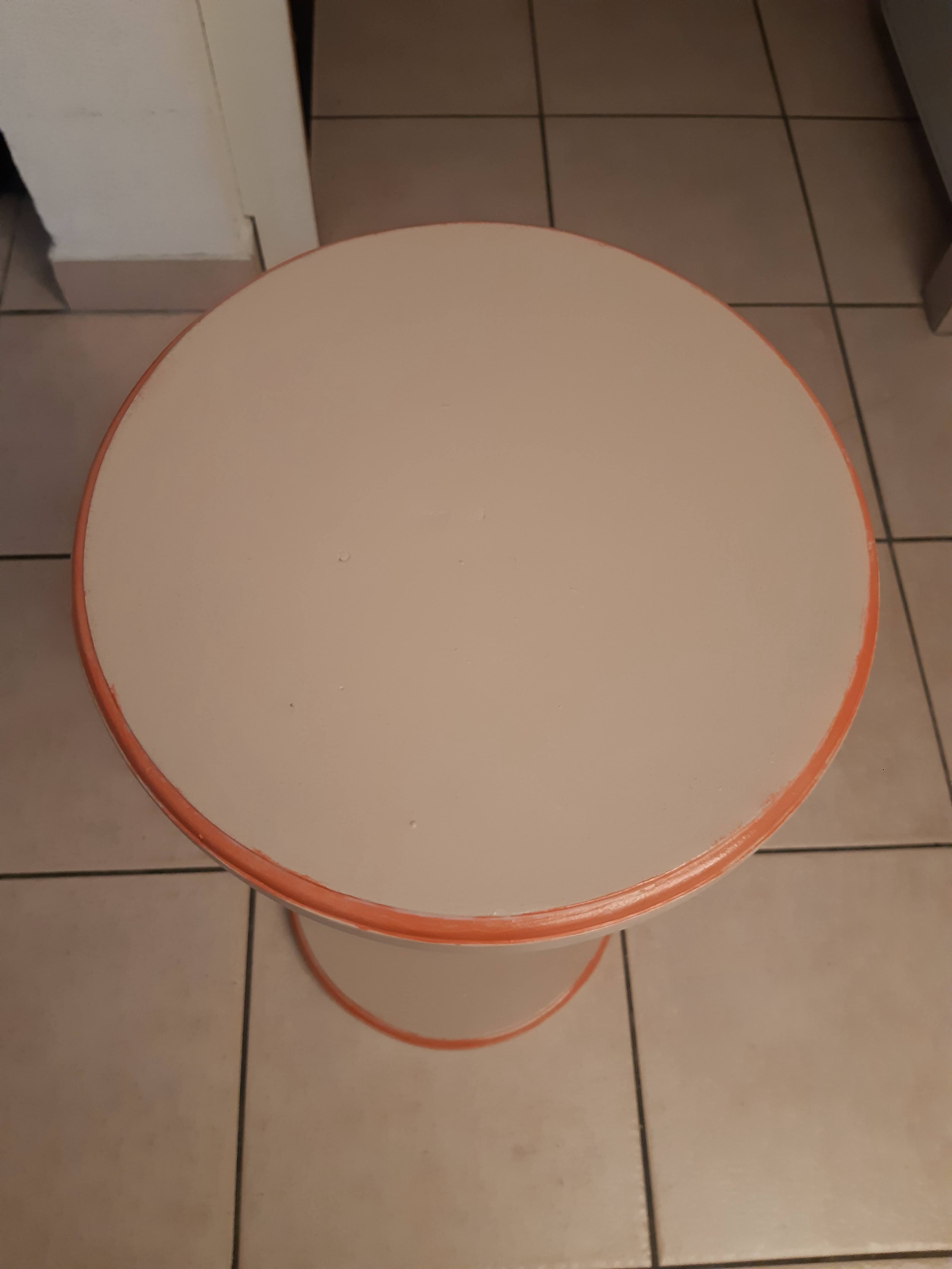 Old wooden pedestal table