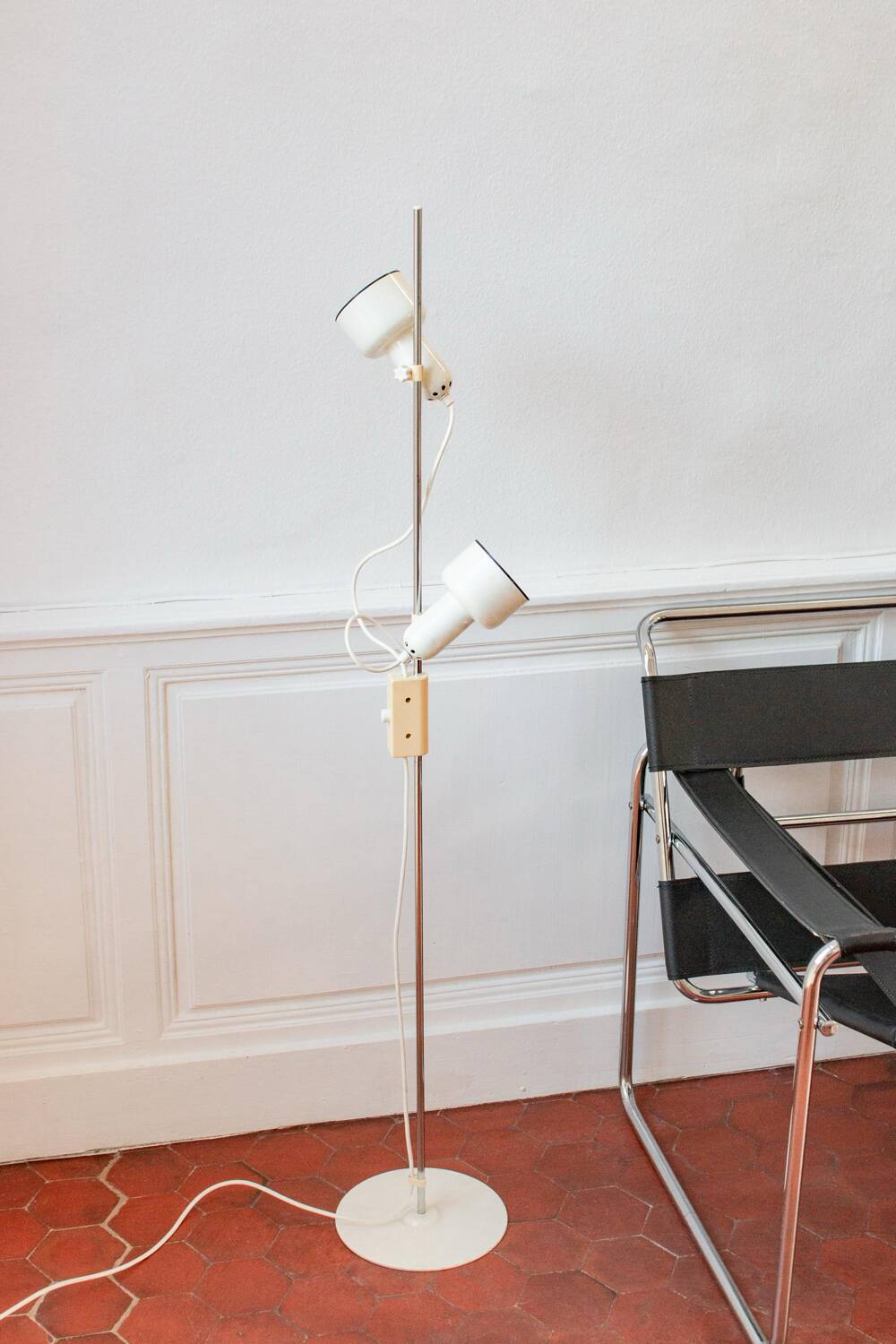 Lampadaire design italien 2 spots réglables