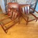 Pair of Scandinavian teak and leather armchairs