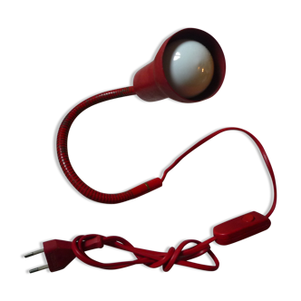 Lampe serpent rouge vintage des années 70