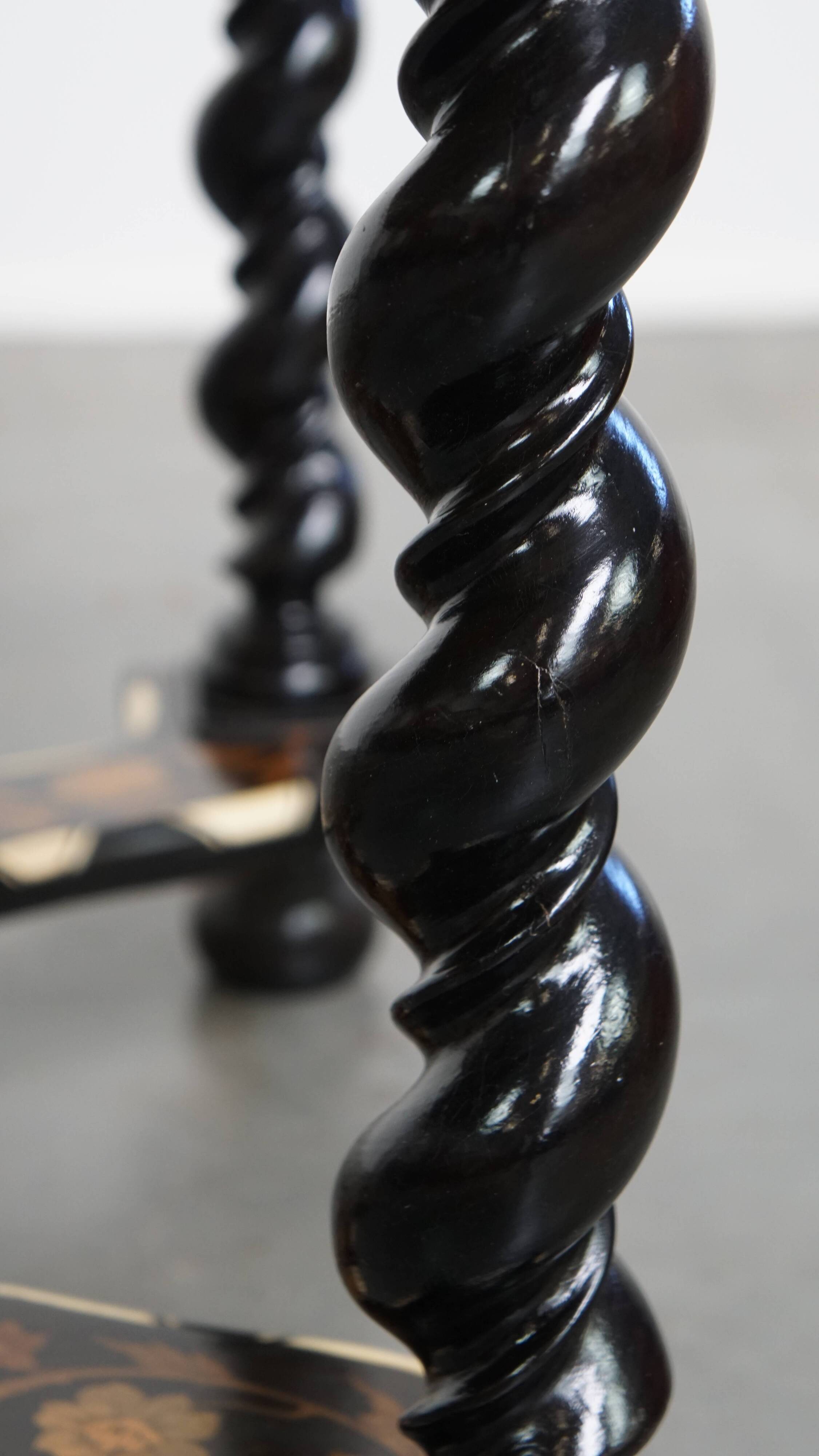 Antique 19th-Century Dutch Marquetry Table