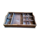Large serving tray wood and rattan to doors lockers glasses and bottles