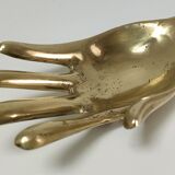 Hand bronze gilded ashtray design 70s
