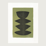 Painting on paper illustration dated and signed eawy m312