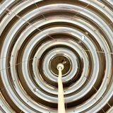 Mid-century spiral ceiling lamp by Verner Panton for Lüber AG, model SP1, Germany, 1970s, early example.