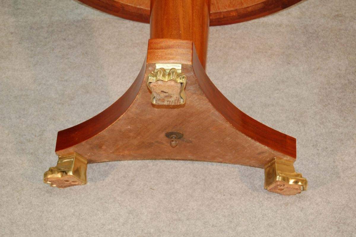 Table Pedestal table 1940 Dlg André Arbus Feet claws In Bronze
