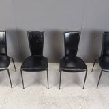 Set of 4 post modern dining chairs by Arper Italy, 1980s