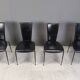 Set of 4 post modern dining chairs by Arper Italy, 1980s