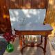 Console, plateau en marbre blanc