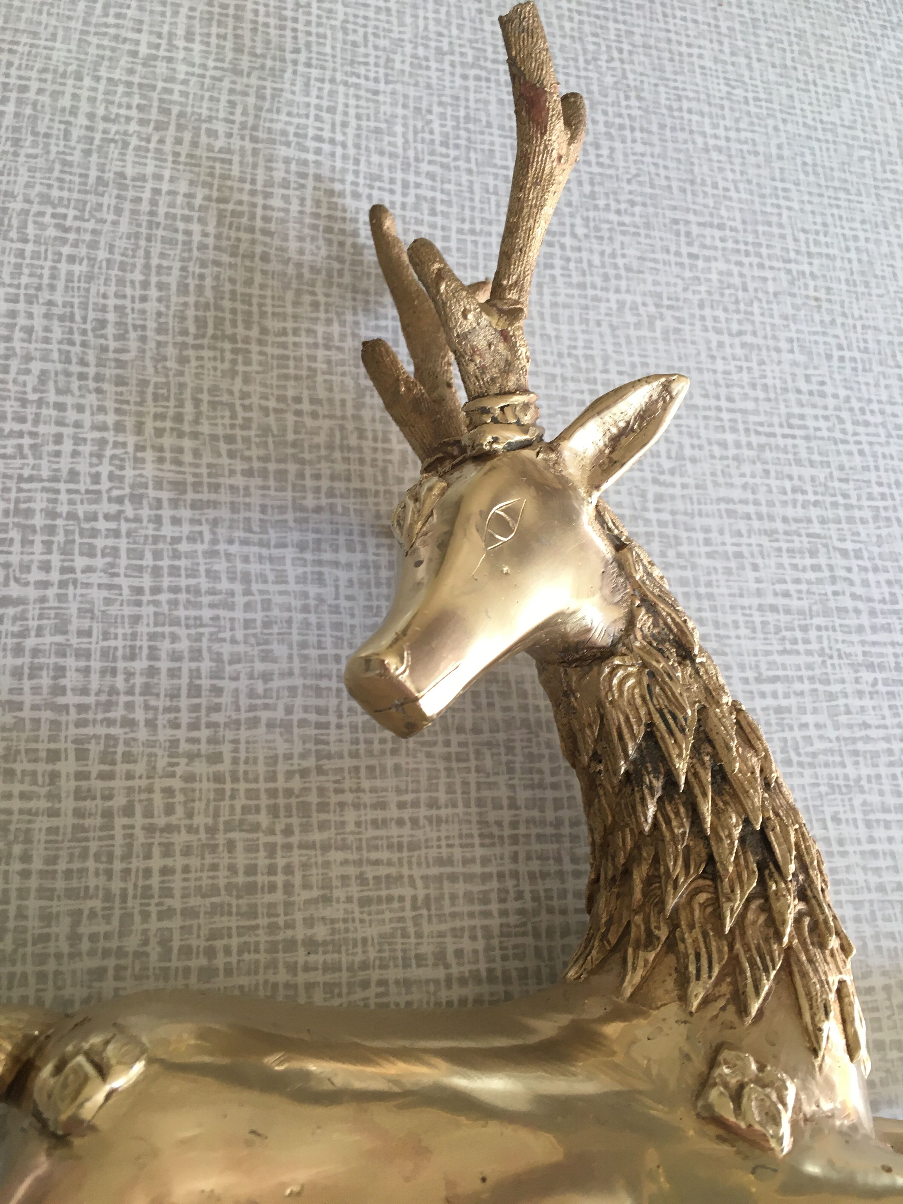 Vintage brass deer
