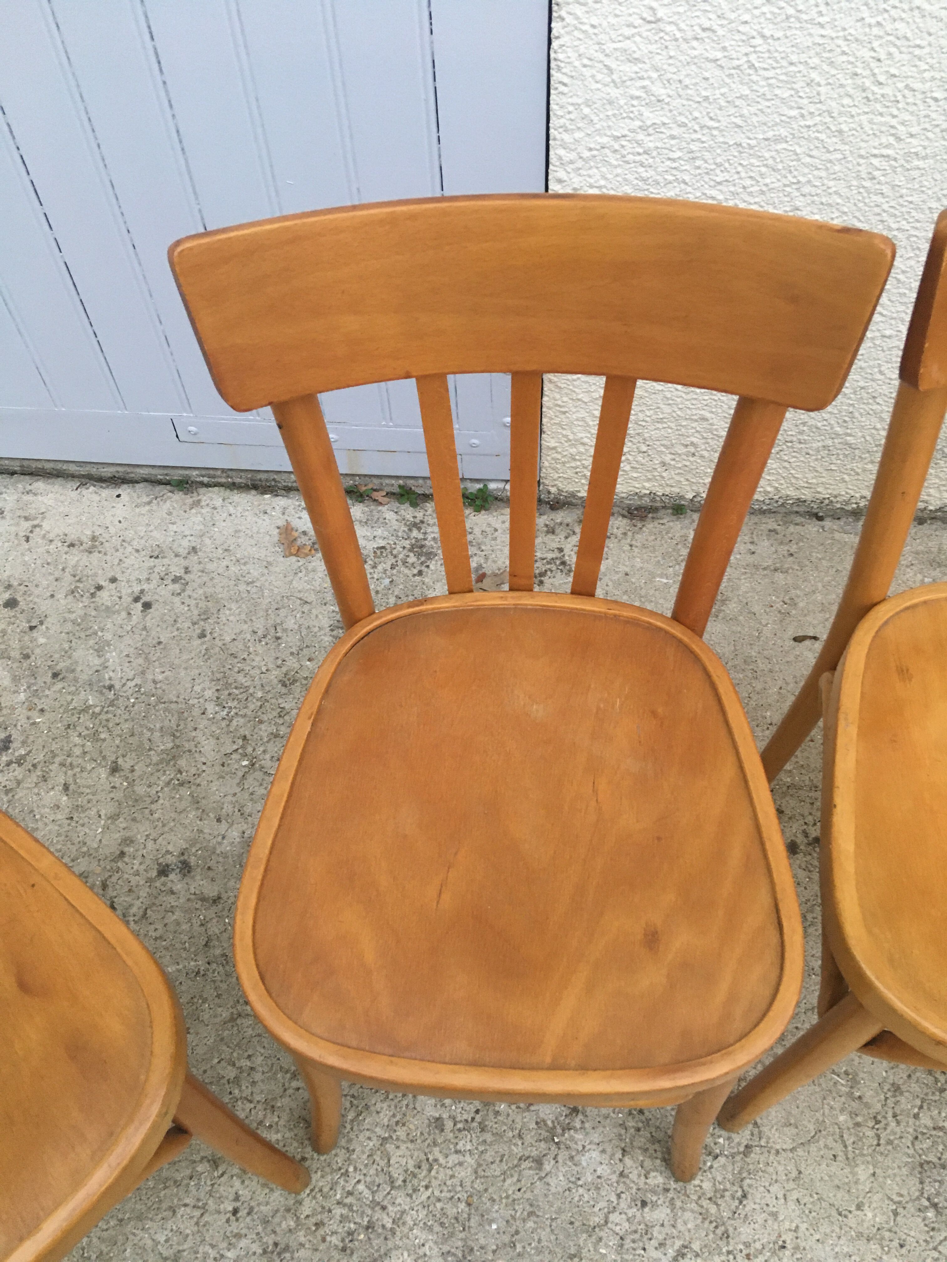 5 old bistro chairs