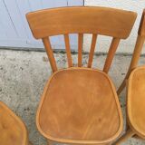 Set de 5 chaises bistrot anciennes