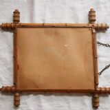 Bamboo-style wooden mirror