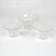 Set of 3 Lausitzer Glas candlesticks, Germany, 1980s