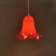 Red vintage hanging lamp made from ABC plastic. Denmark 1980s