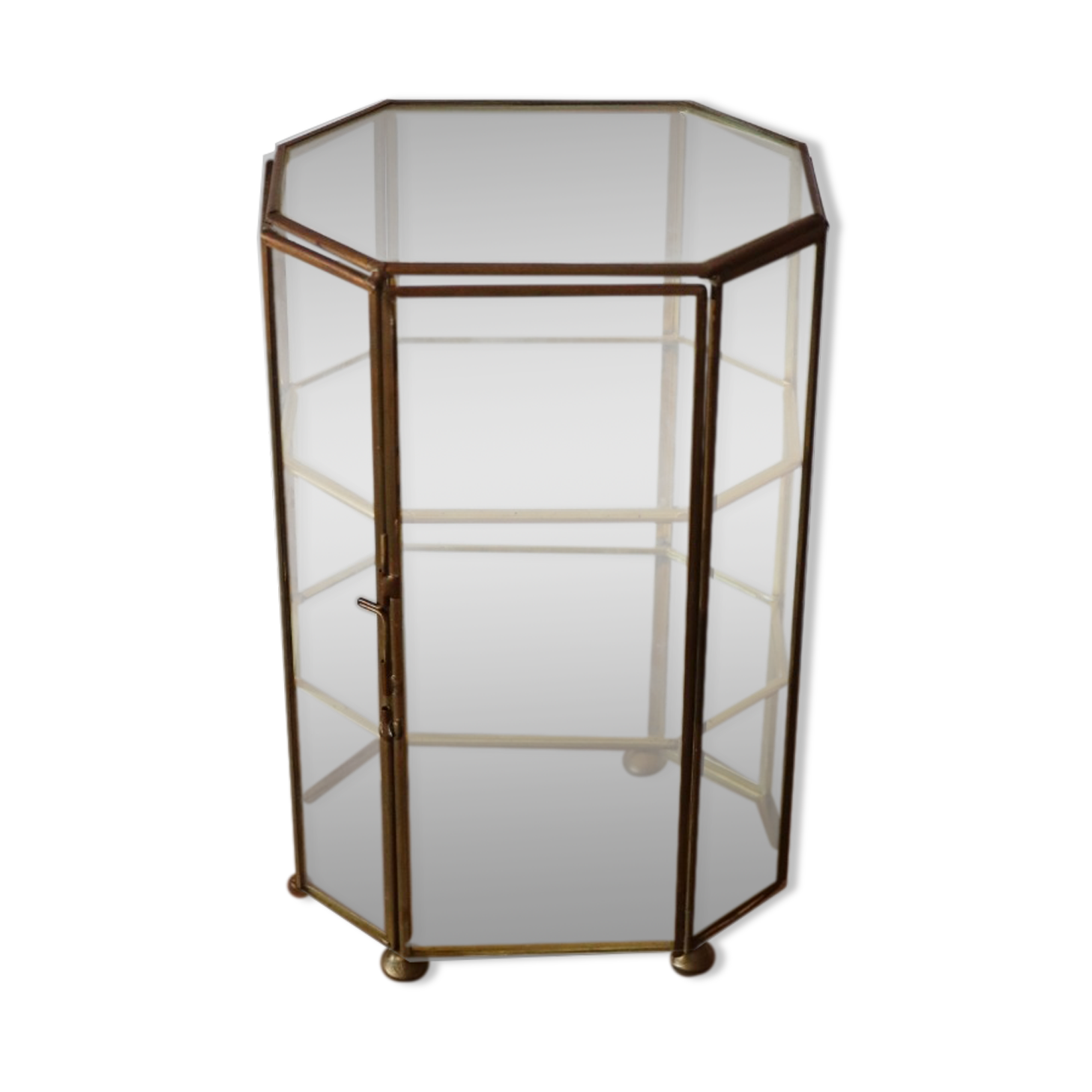 Brass jewelry showcase box