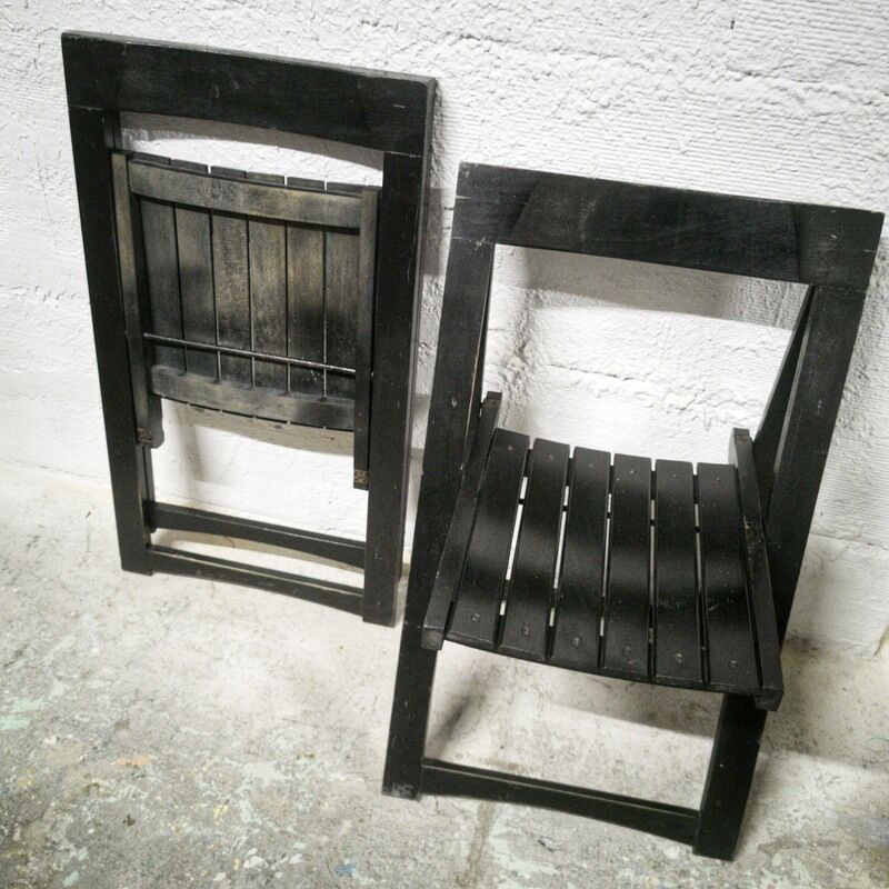 Pair of folding chairs 60s