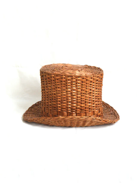 Top hat in rattan