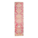 3x10 Rug For Kitchen Pink Turkish Runner Rug, 86x321Cm SK 18318