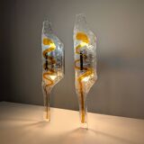 Pair of Murano Glass Sconces XXL Att. Toni Zuccheri for Mazzega 1970s