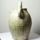Green ash-glazed stoneware casserole from Puisaye, late 19th to early 20th century.