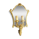 Vintage Louis XVI bronze corner wall sconce Lucien Gau Paris